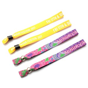 Festival events custom medals no minimum order woven polyester wristband