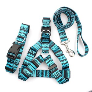Design free wholesale comfortable soft dog harness and leash set