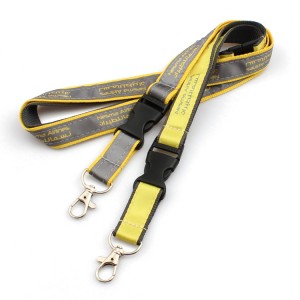Fast delivery top supplier woven keycord lanyard with key ring