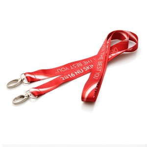 Personalized Printed double hook lanyard with logo