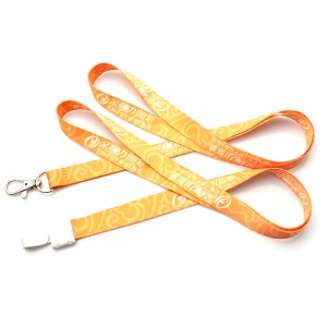 Personalized heat transfer printing lanyard keychain with hook