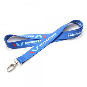 Diversified imprinted polyester lanyard with logo customized cheap gift