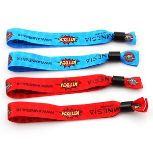 High quality colorful polyester logo sublimation youth wristbands