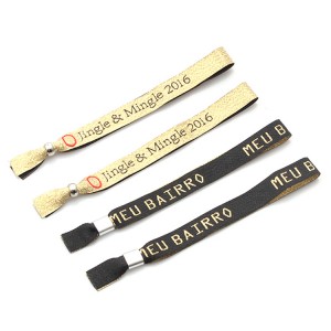 Gift music festival customized bracelet woven wristband products for event