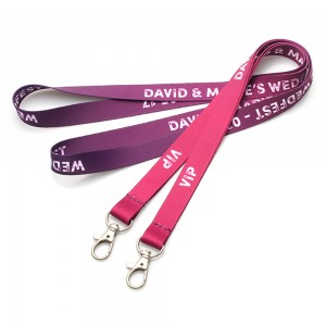 Diversified imprinted polyester lanyard with logo customized cheap gift