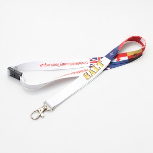 Custom world cup lanyard with satin material for wallet