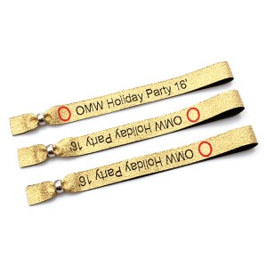 Polyester Woven Wristbands Branded Custom Fabric Bracelet