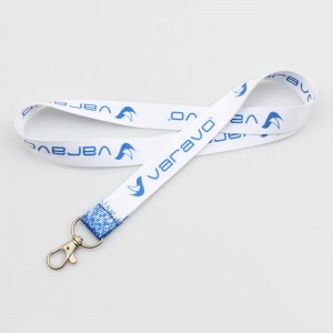 Personalized heat transfer printing lanyard keychain with hook