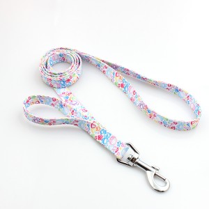 Factory Custom Printing Double Handles Dog Leash for Safety