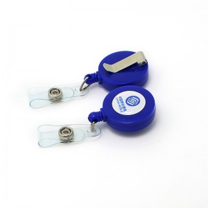 Customized carabiner retractable ABS badge tag clip holder