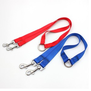 Factory wholesale cheap polyester printed walking dual dog leash