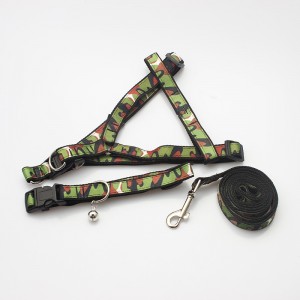 Fashion popular custom logo dog harness and leash set manufacturer
