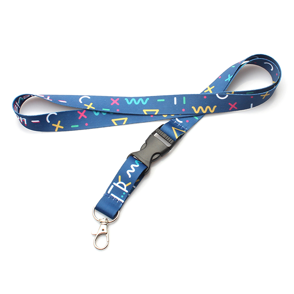 Custom logo polyester remove lanyard with breakaway buckle Featured Image