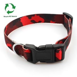 RPET material recycle camouflage sublimation dog collar