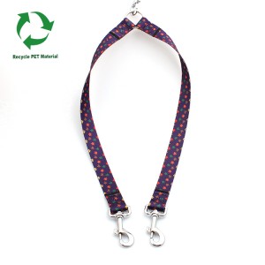 Manufacture custom RPET recycle dual pet leash for 2 dogs