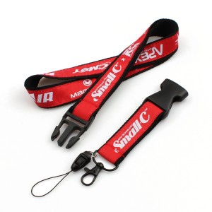 New style high quality cheap polyester double layer lanyard