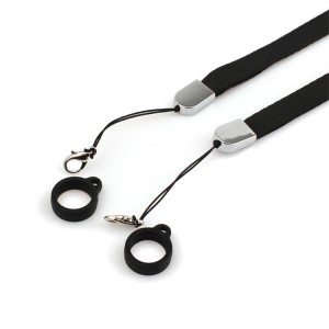 Color Polyester lanyard material with rubber circle