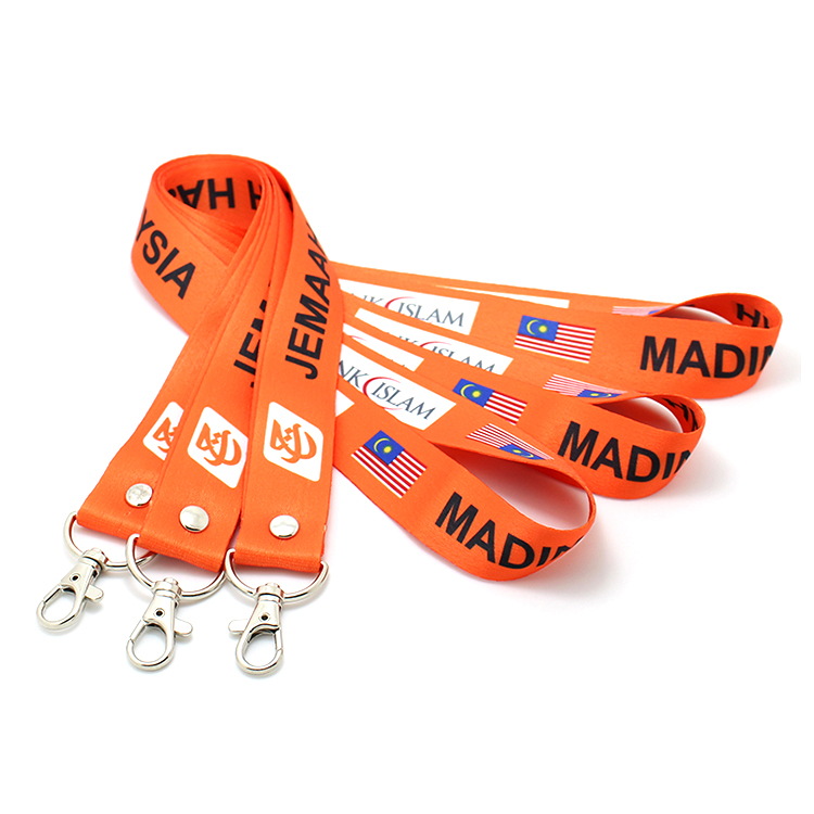 Factory directly sale custom polyester printed cheap lanyard no minimum order Featured Image