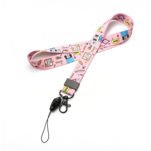 New products polyester material custom printed cartoon lanyard for student
