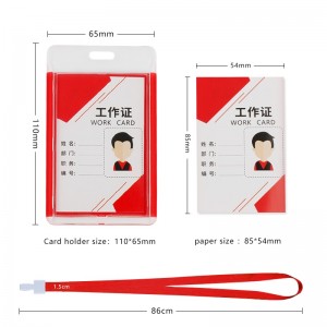 RTS Factory outlet High-quality school plastic transparent ID Card Holder(three-piece)