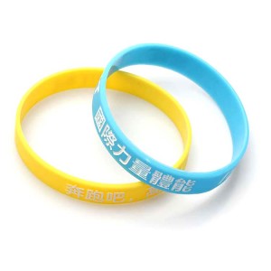 Hot sell customized glowing in dark silicone rubber bracelet wristbands for Events