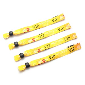 Factory colorful custom anniversary fabric woven wristbands for events