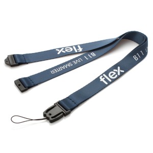 Promotional durable 100% polyester id lanyard for company staff