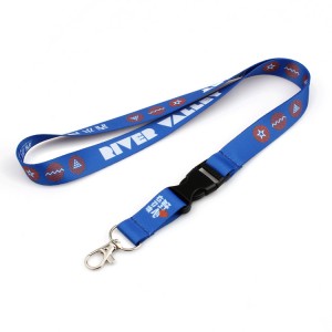China wholesale high quality printed best lanyard with a metal hook