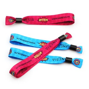 High quality colorful polyester logo sublimation youth wristbands