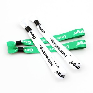 Festival Event Custom Fabric Sublimation Printed Wrist Band Polyester Cloth Bracelet For Events