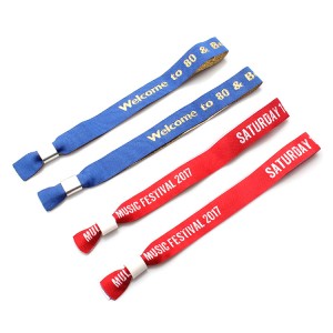 Fabric Event Entrance Wristband With Metal Clip