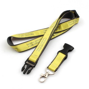 Fast delivery top supplier woven keycord lanyard with key ring