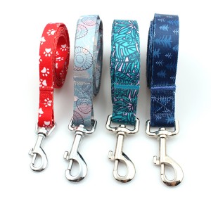 Factory sale soft fashionable multi pattern printed colorful dog leash