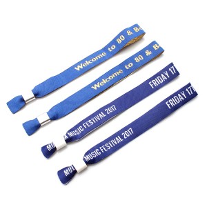 Fabric Event Entrance Wristband With Metal Clip