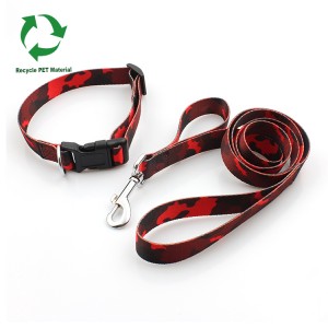 Organic RPET fashion training safety two handles dog leash customized