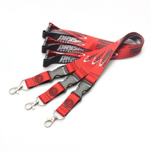 Hot sales heat transfer printed customized lanyard with lobster hook