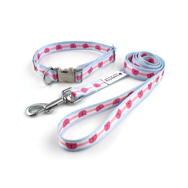 Factory custom design free printed high quality dog collar and leash Featured Image