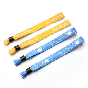 High quality fans bracelets with black sliding lock clasp for music festival