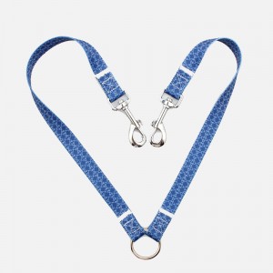 Premium quality stylish printed wholesale printed dog leash for 2 dogs