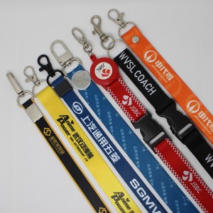 Guangzhou Factory custom printed logo cheap sublimation printing polyester lanyard with sample free
