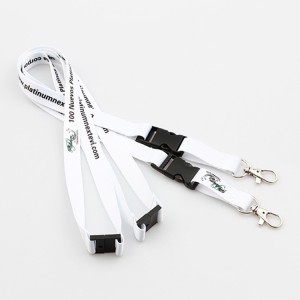 custom business polyester lanyards with buckle