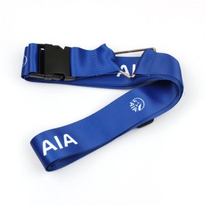 Travel luggage strap promotion gift for office with plastic adjustable buckle