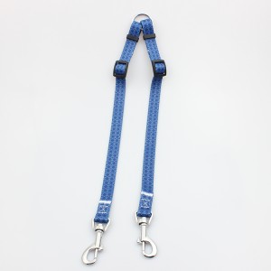 Premium quality stylish printed wholesale printed dog leash for 2 dogs