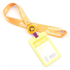 Nice polyester ID card badge holder neck imprinted lanyards with metal hook