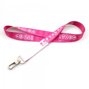 Polyester Material and W2.0*L92cm or as your requested Size sublimation double hook lanyard
