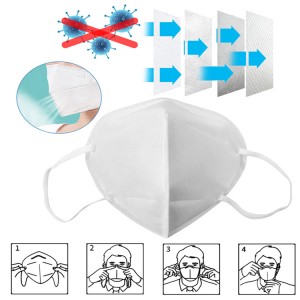 Disposable 4Ply Non Woven Anti Dust Mouth N95 Mask Earloop Protective KN95 face Mask