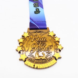 Custom marathon event Masonic insert race medals
