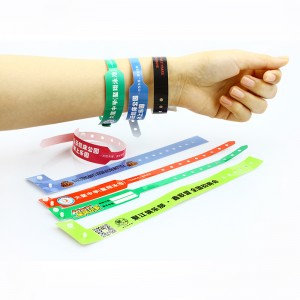 Custom logo event one time use id plastic wristband PVC for event