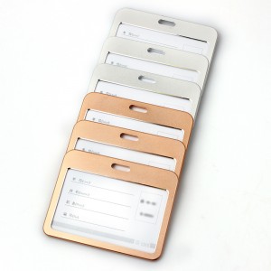 High quality aluminum alloy name badge id card holder for business