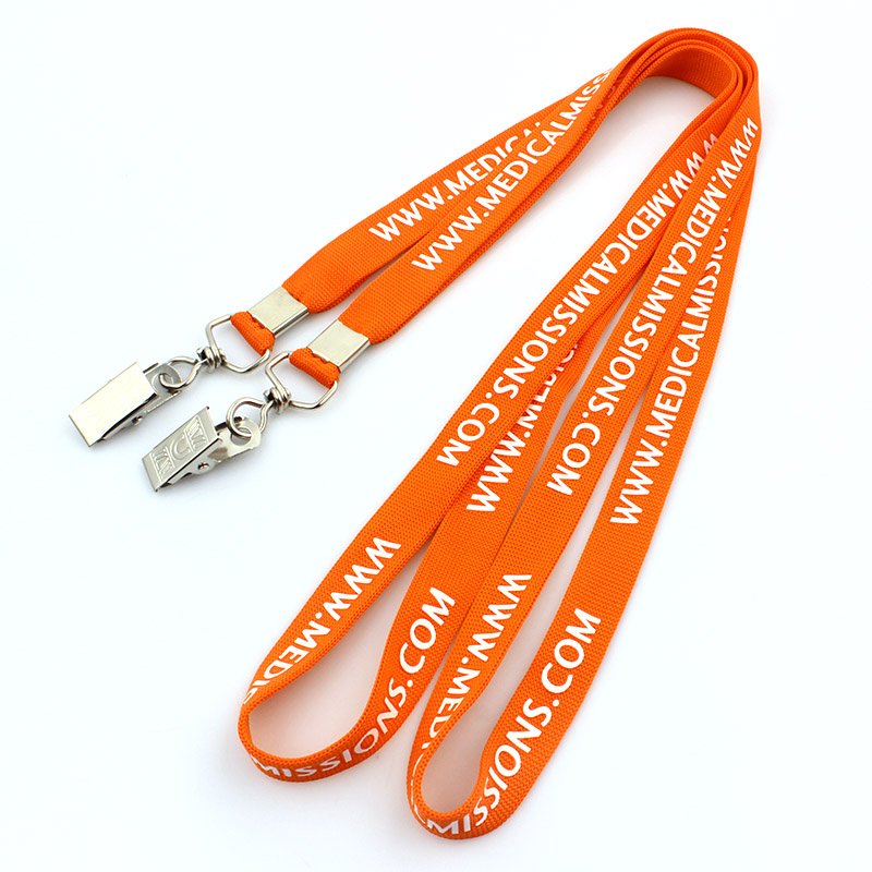 China Professional China Printed Polyester Customized Lanyard Custom silk  screen printed tube lanyard neck strap with logo Manufacturer and Supplier